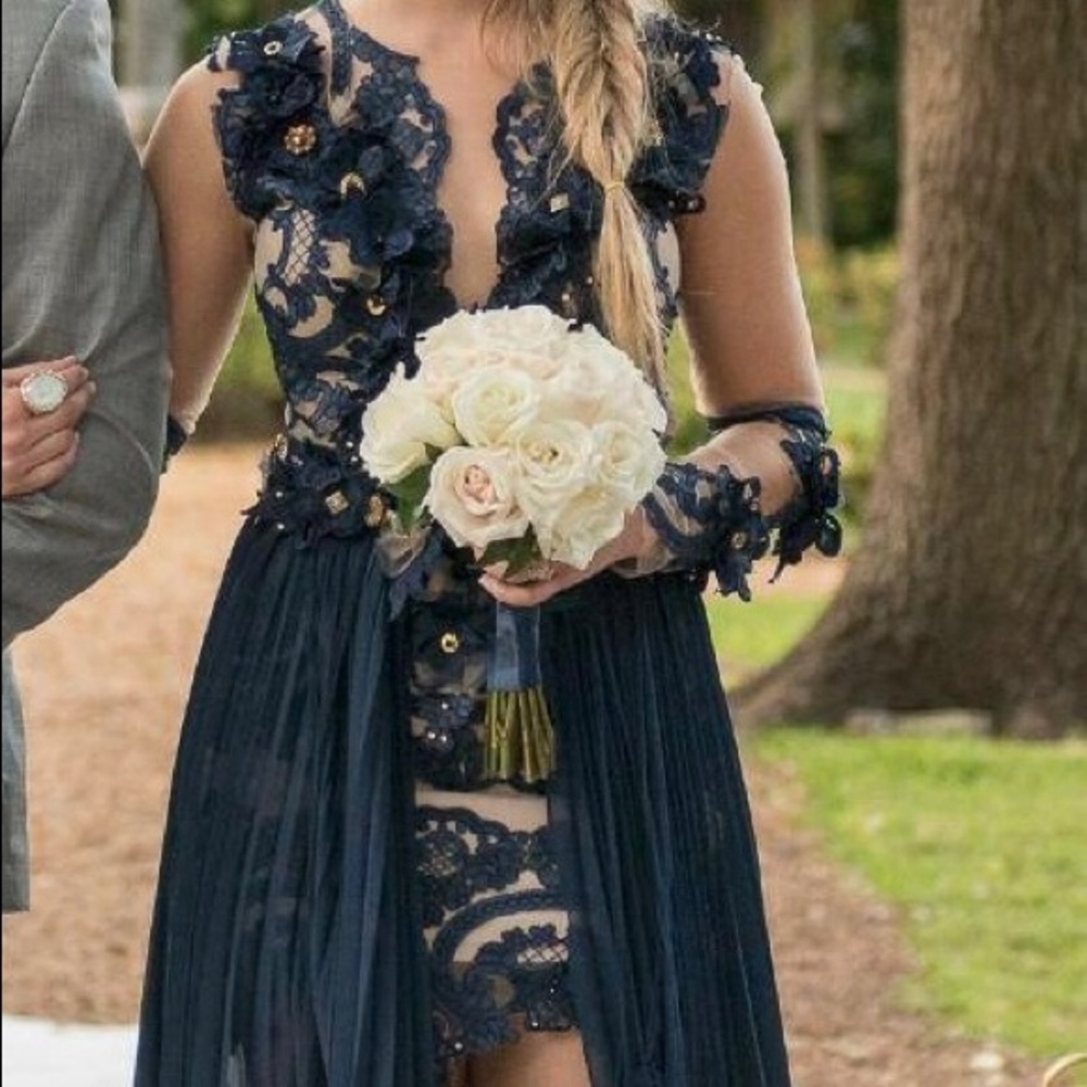 3 piece Navy Blue Dress